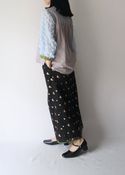 【新作】sleeve cut  jacquard T-shirt/K256-62272