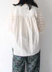 【新作】sleeve cut  jacquard T-shirt/K256-62272
