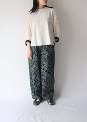 【新作】sleeve cut  jacquard T-shirt/K256-62272