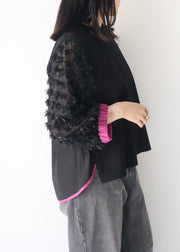 【新作】sleeve cut  jacquard T-shirt/K256-62272