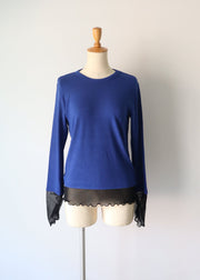 tulle color doking crew neck/K256-62267
