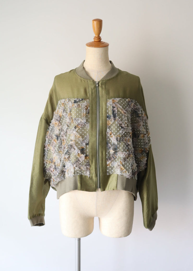 front dot×ribon blouson/K256-68138