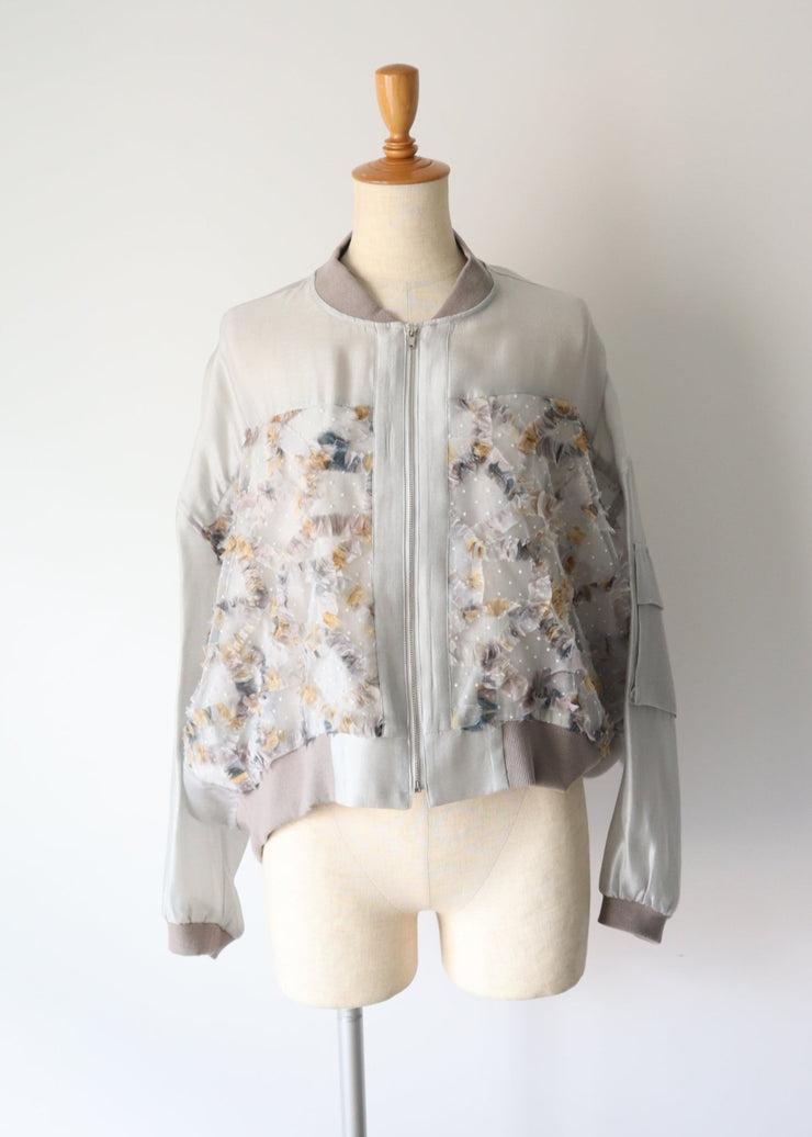 front dot×ribon blouson/K256-68138