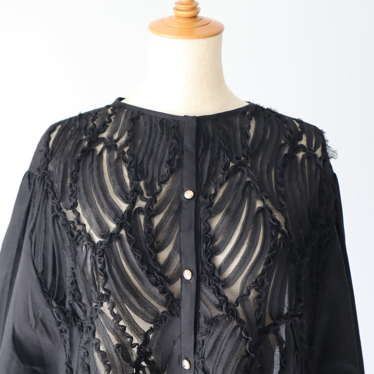 Back gather blouse/K246-66105