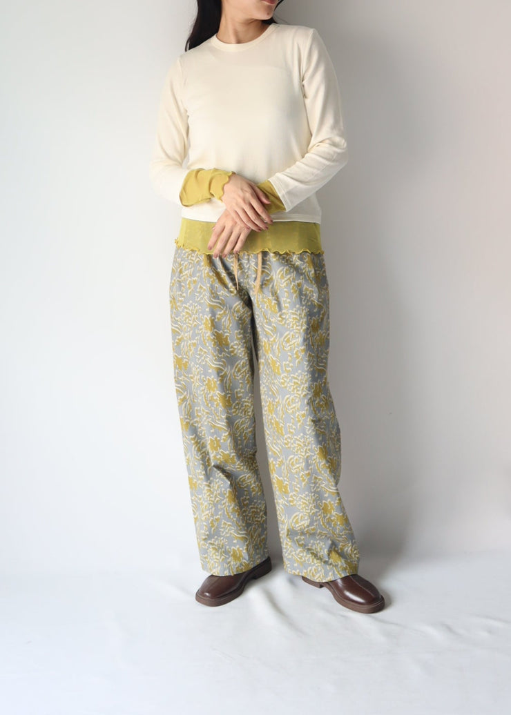 tulle color doking crew neck/K256-62267