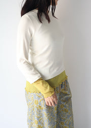 tulle color doking crew neck/K256-62267