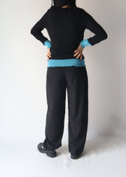 tulle color doking crew neck/K256-62267