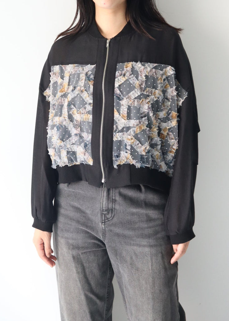 front dot×ribon blouson/K256-68138