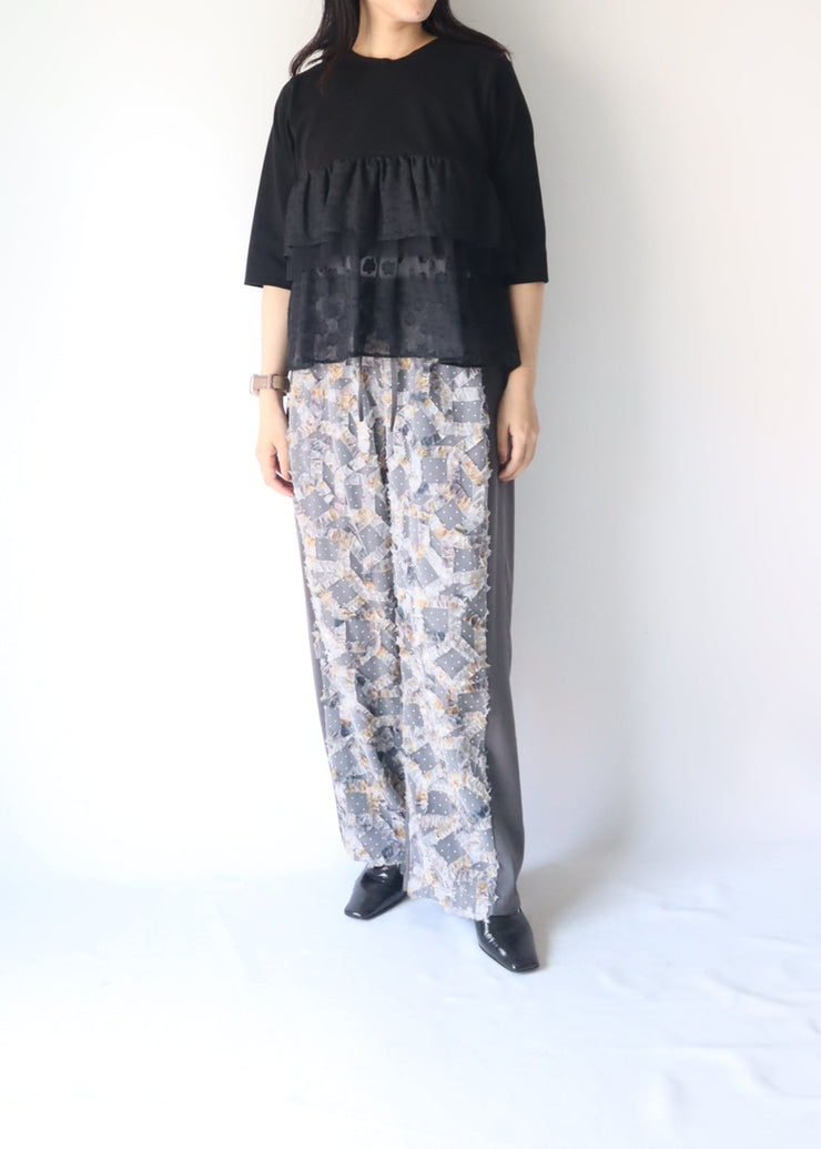 front dot×ribon easy pants/K256-64163