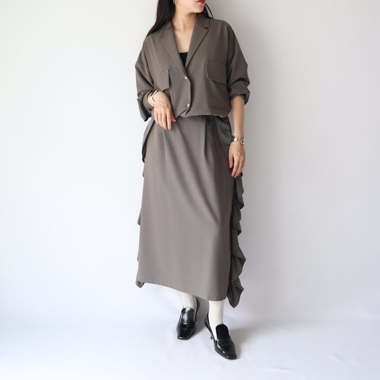 Open collar shirt jacket/K246-68117