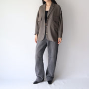 Open collar shirt jacket/K246-68117