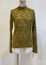 lace high neck tops/K256-62263