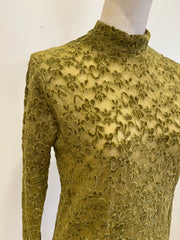 lace high neck tops/K256-62263
