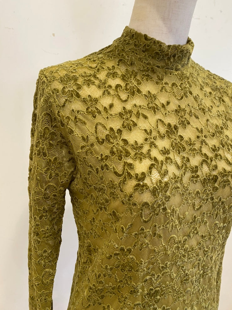 lace high neck tops/K256-62263