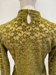 lace high neck tops/K256-62263