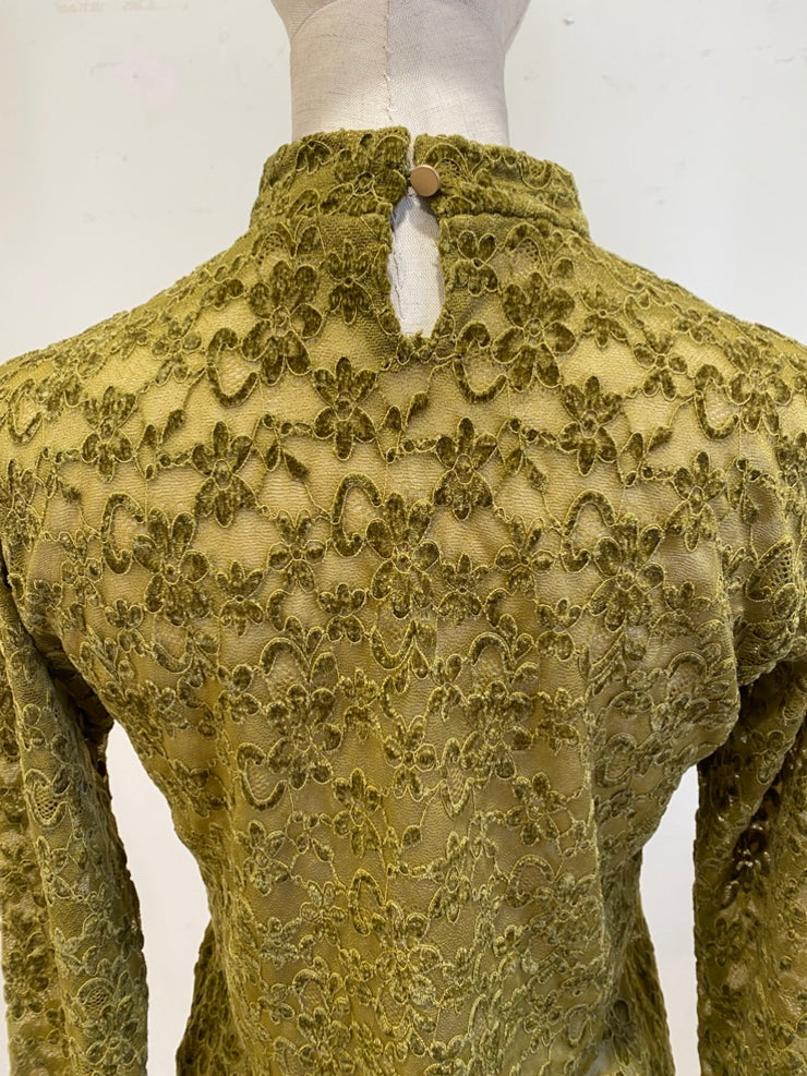 lace high neck tops/K256-62263