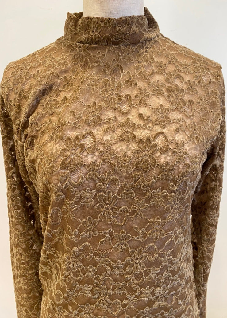 lace high neck tops/K256-62263