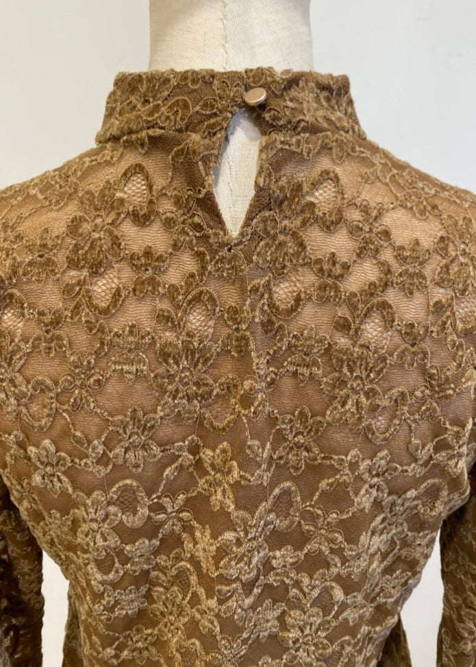 lace high neck tops/K256-62263