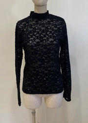 lace high neck tops/K256-62263