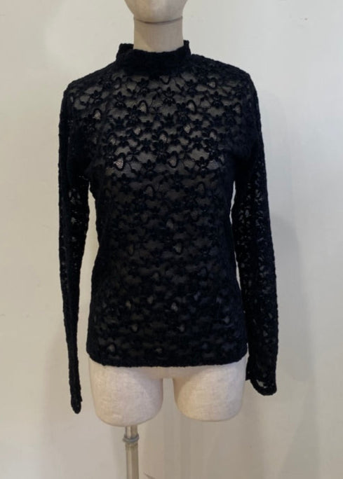 lace high neck tops/K256-62263