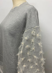 【新作】sleeve cut jacquard pullover/K256-62276