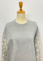 【新作】sleeve cut jacquard pullover/K256-62276