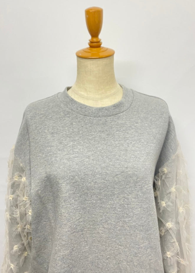 【新作】sleeve cut jacquard pullover/K256-62276