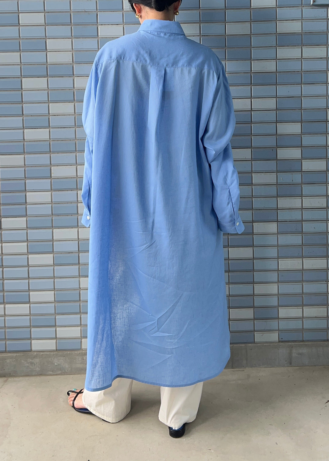 新作】switching long shirtスイッチングロングシャツ/K261-67153