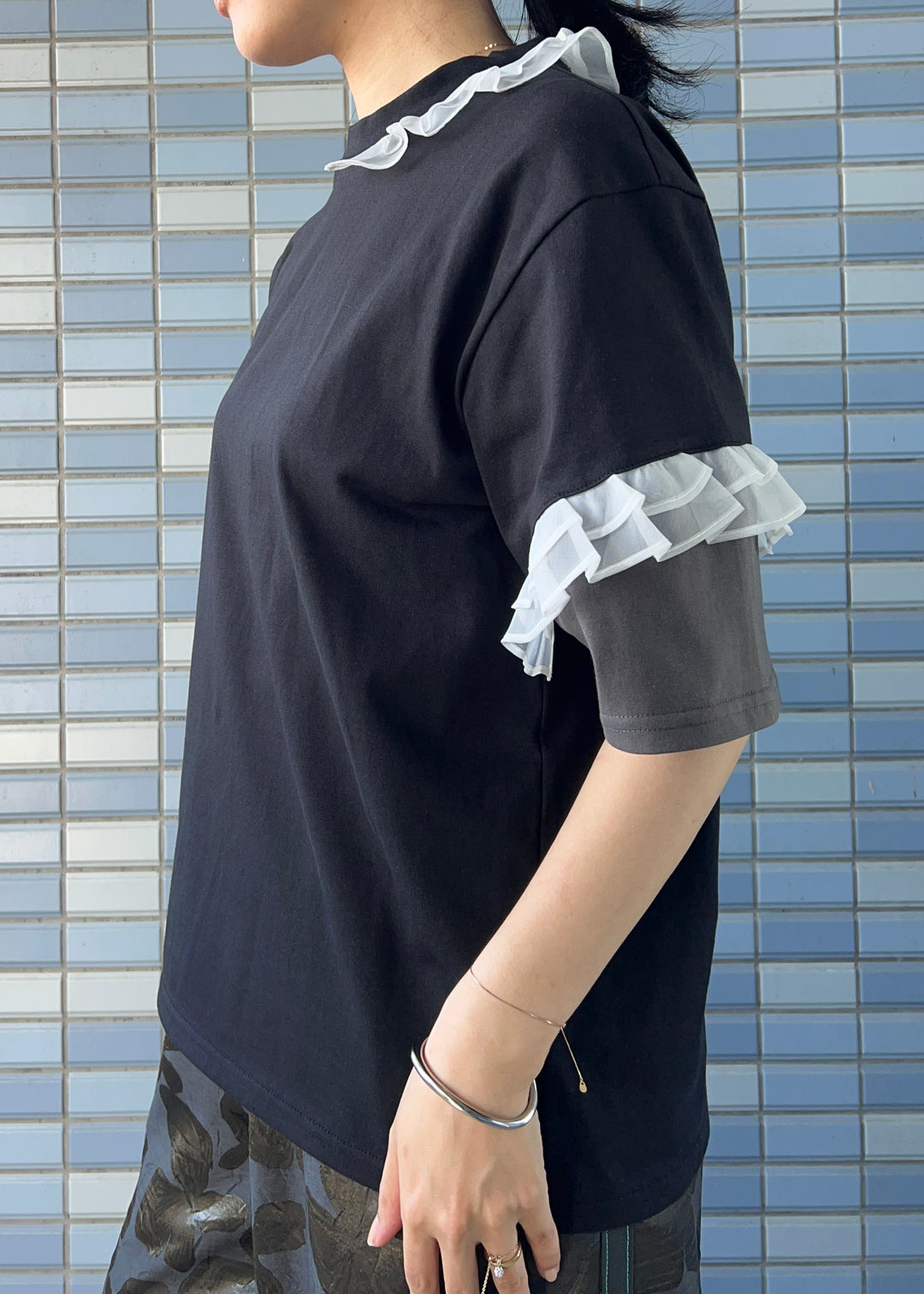 frill T shirtフリルTシャツ/K263-62301 – Kittle.