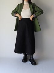 Cut jacquard flare skirt/K236-65068