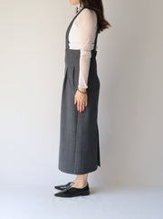 High waist suspenders skirt/K236-65067