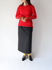 High waist suspenders skirt/K236-65067