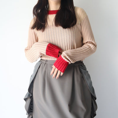 Bicolor rib knit/K246-61050