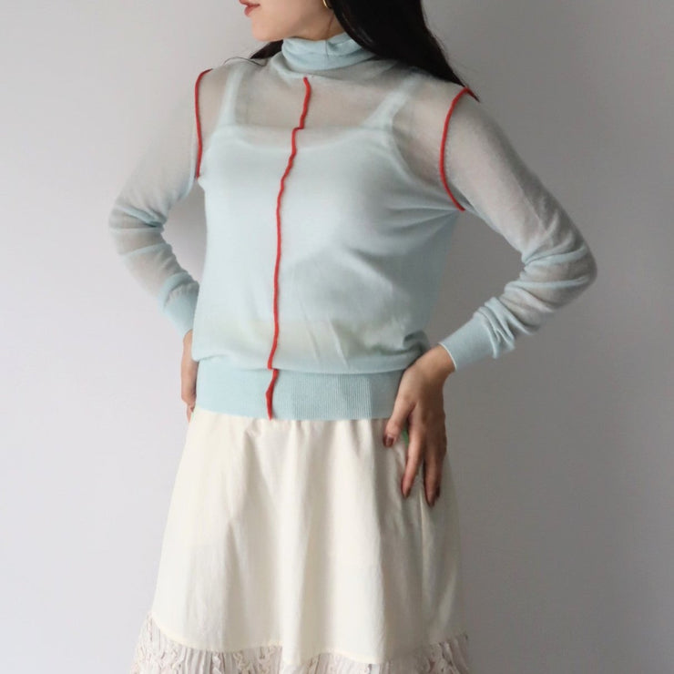 【第3位】Center color sheer knit/K246-61049