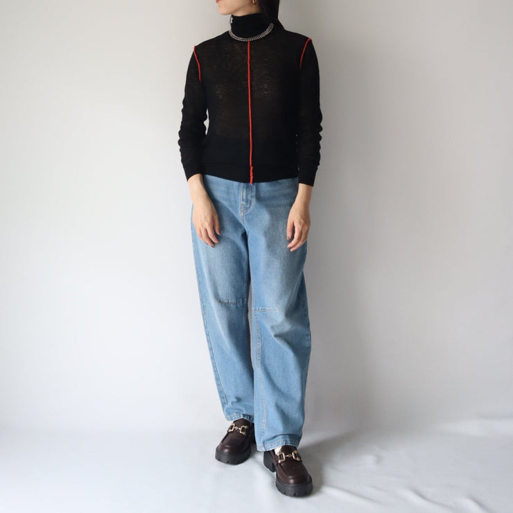 【第3位】Center color sheer knit/K246-61049