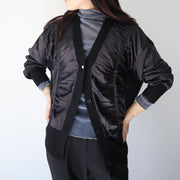 Front satin cardigan/K246-61047