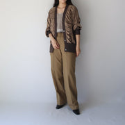 Front satin cardigan/K246-61047