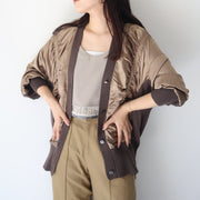 Front satin cardigan/K246-61047