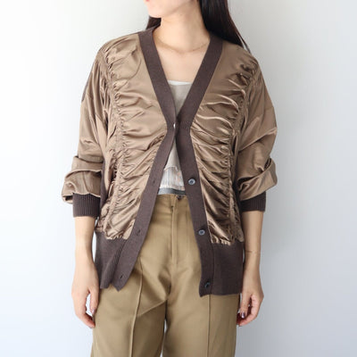 Front satin cardigan/K246-61047