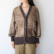 Front satin cardigan/K246-61047