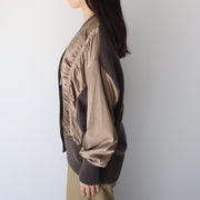 Front satin cardigan/K246-61047