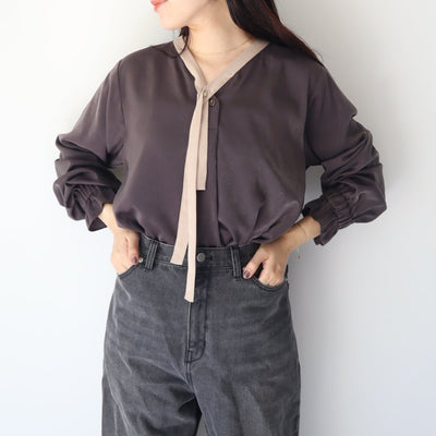 Tie blouse/K246-66111