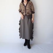 Front satin cardigan/K246-61047