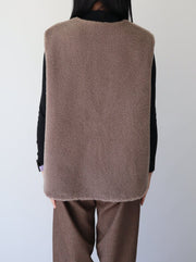 Tweed reversible vest/K236-68086