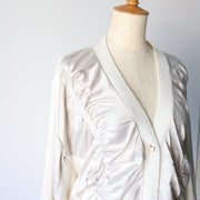 Front satin cardigan/K246-61047