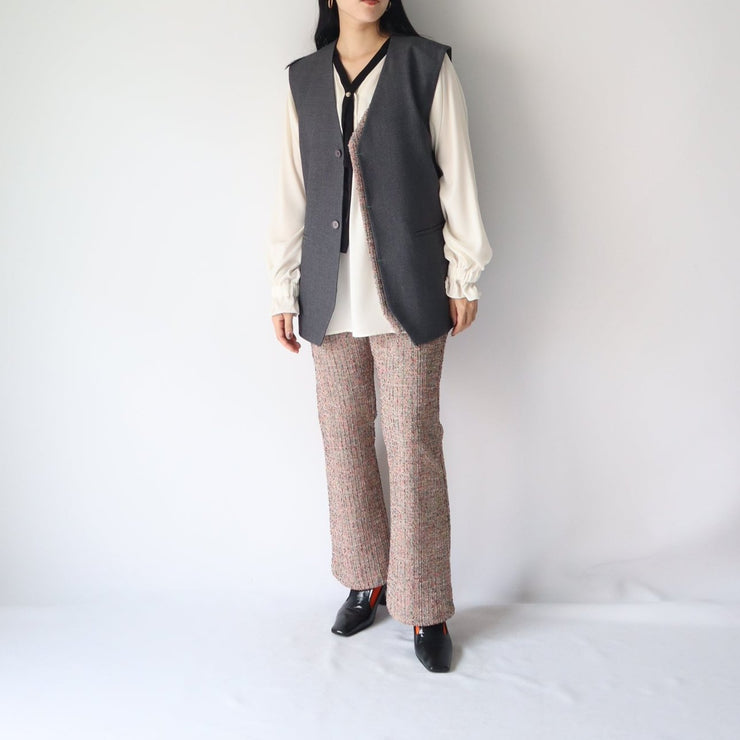 Front tweed vest/K246-68120