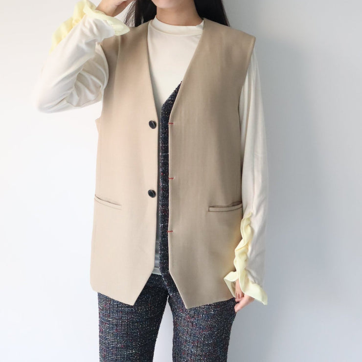 Front tweed vest/K246-68120