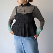 【新作】Back ribbon dot camisole/K246-66113