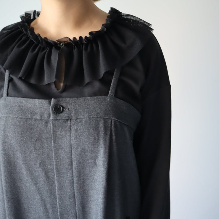 【新作】Frill collar tops/K246-62225