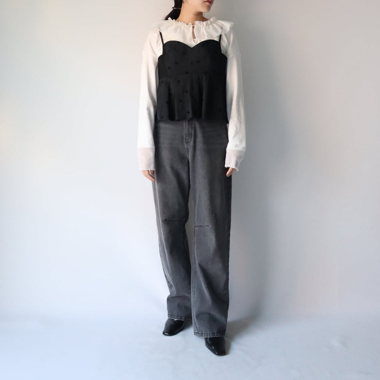 【新作】Frill collar tops/K246-62225